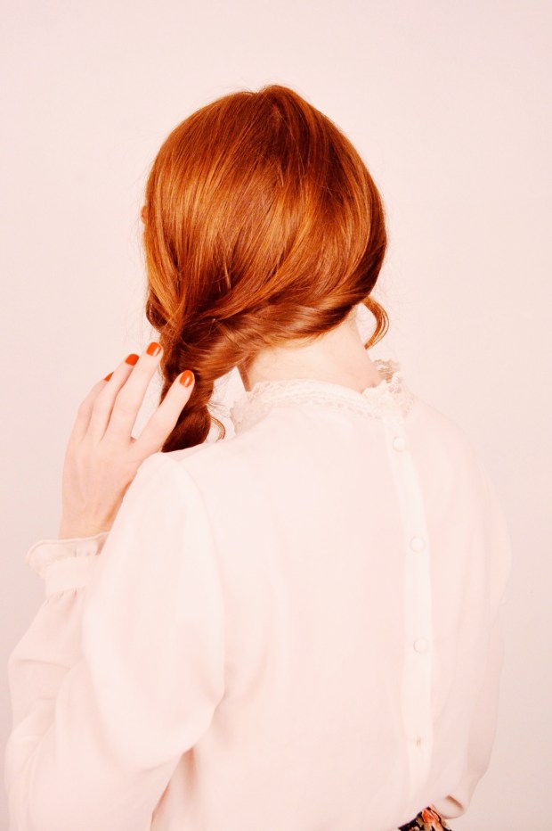 Simple Side Braid with a Twist (literally) | Larkspur Vintage