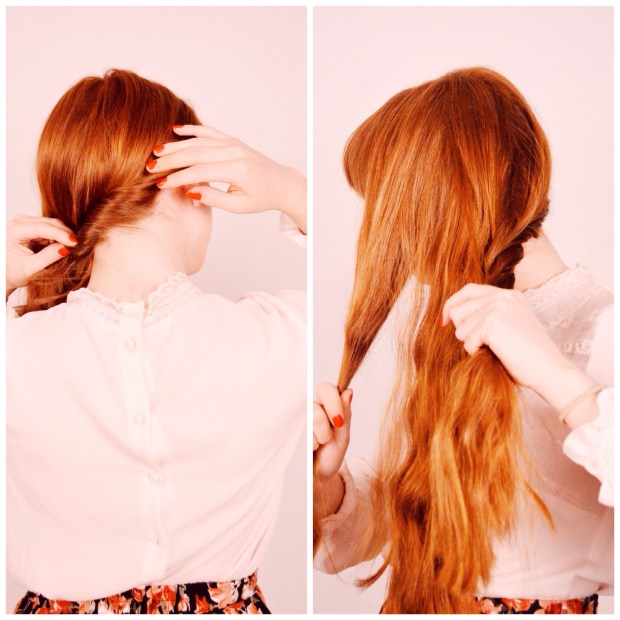 Simple Side Braid with a Twist (literally) | Larkspur Vintage